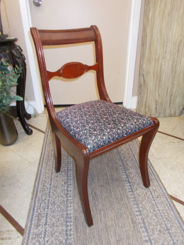 Wood Dining/Desk Chair with Upholstered Seat; 18
