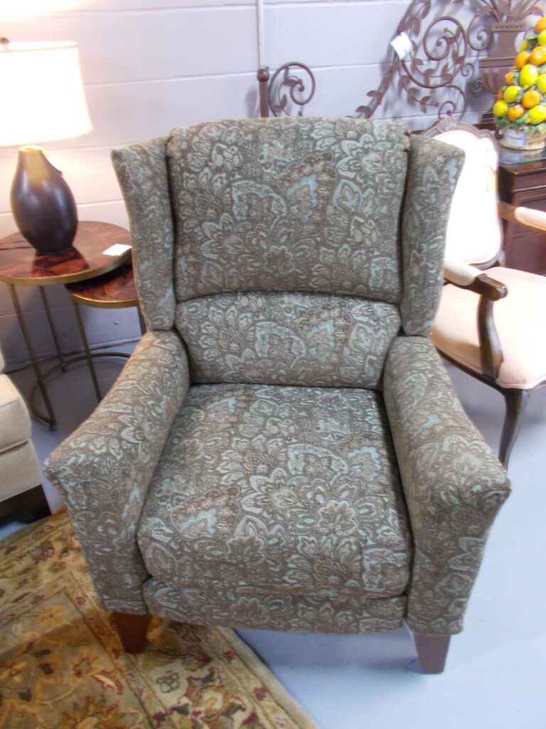 LANE Mossy Green Floral Recliner; 32