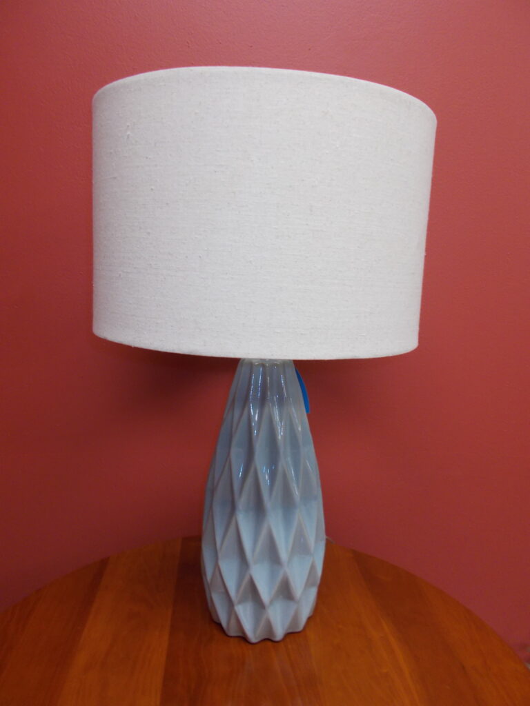 Light Blue Ceramic Lamp; 14
