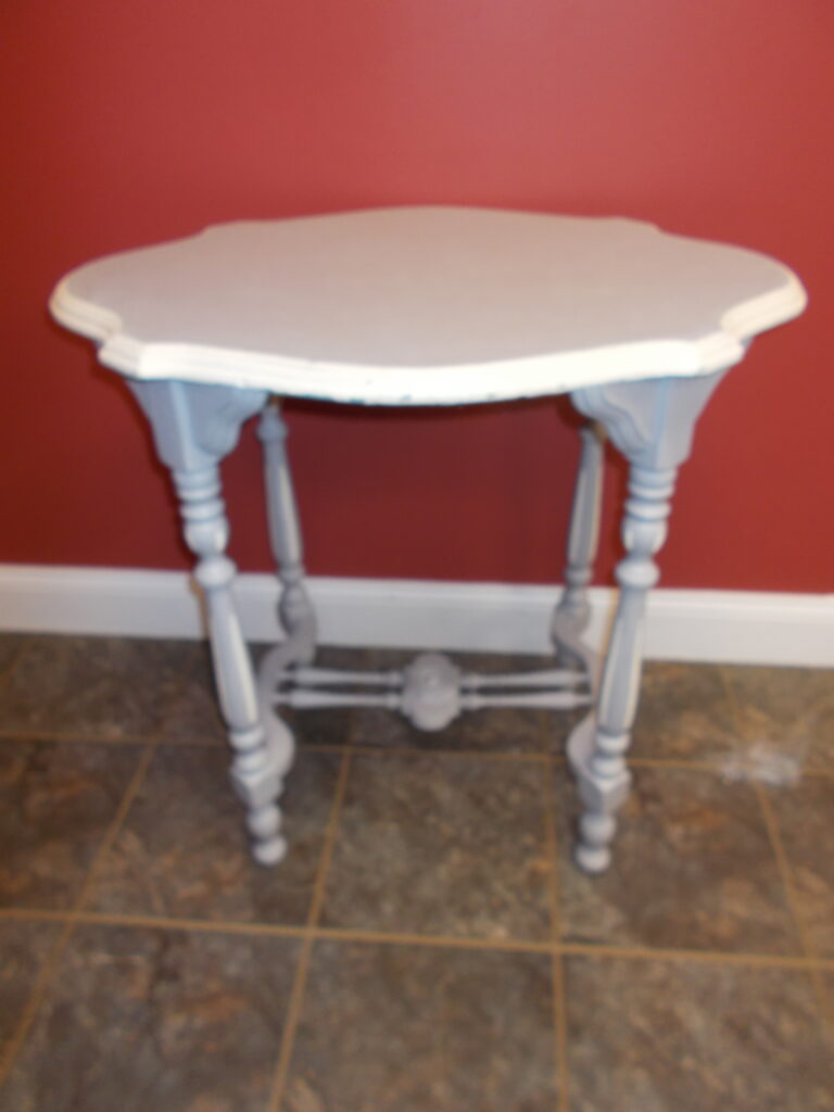 2-Tone Painted Accent Table; 30