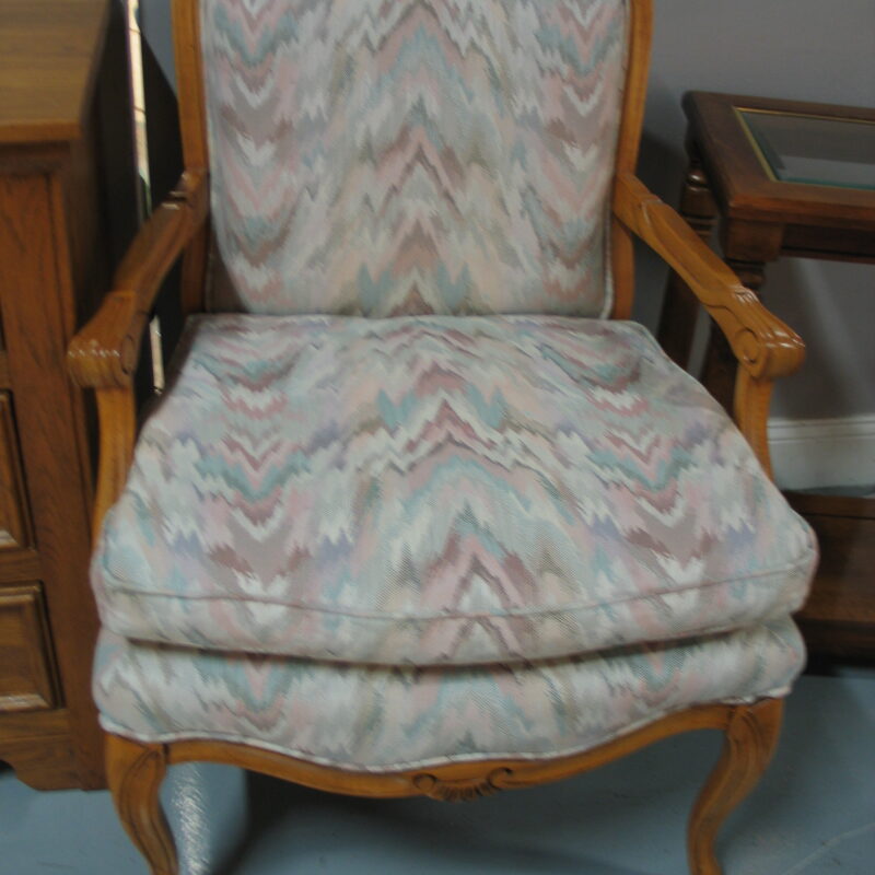 SAM MOORE Flame Stitch French Bergere Chair; 26" x 21" x 37"  (3) Available