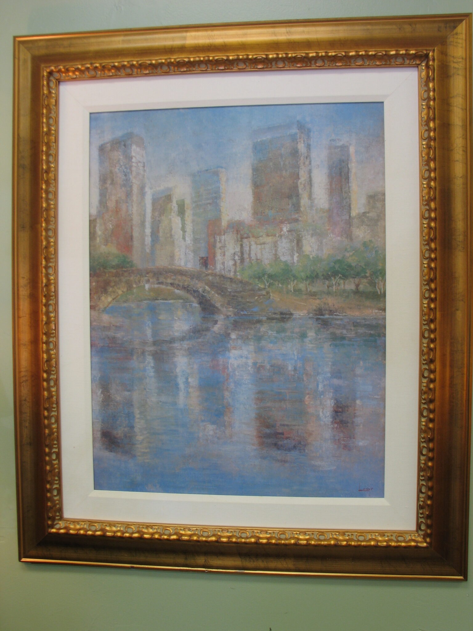 Oil on Canvas "Central Park" by Michael Longo; 40.5" x 49"