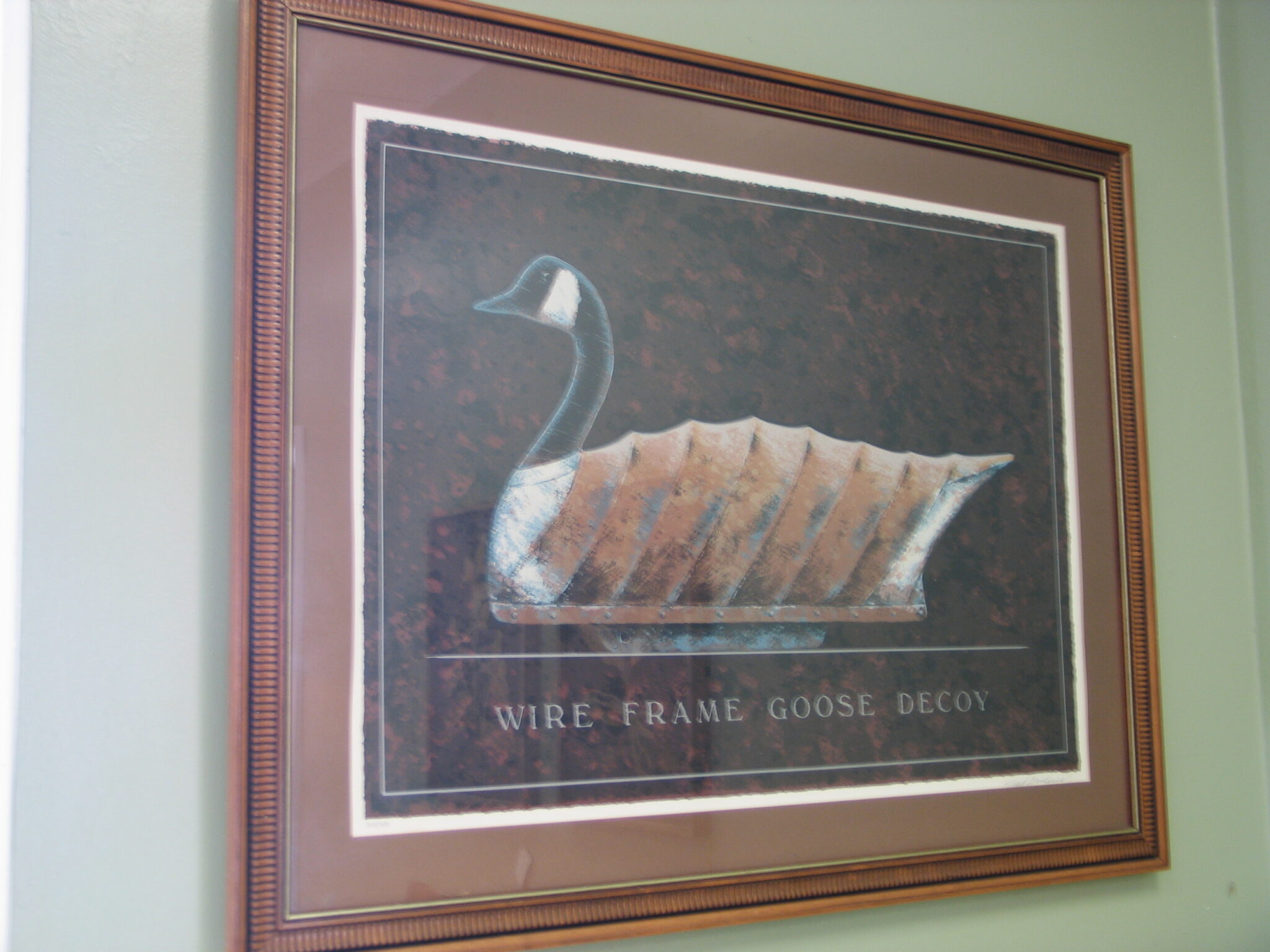 ETHAN ALLEN "Wire Framed Goose" Limited Edition, Signed/Numbered Print by Bob Price; 43.5" x 34"
