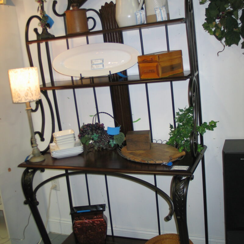 ASHLEY 4-Shelf Wood/Iron Baker's Rack; 44" x 23" x 80"