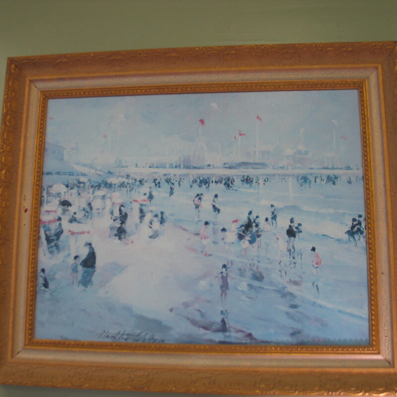 "A Day at the Beach" on Canvas by Martha Walter; 34" x 29"
