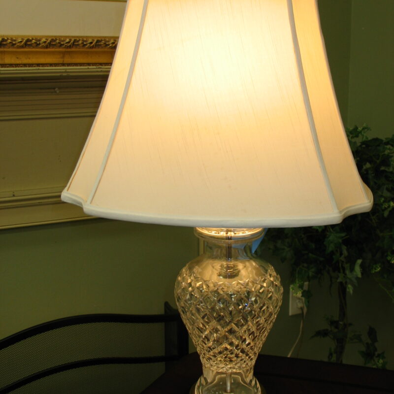 WATERFORD Crystal Lamp; 16" wide x 28" tall
