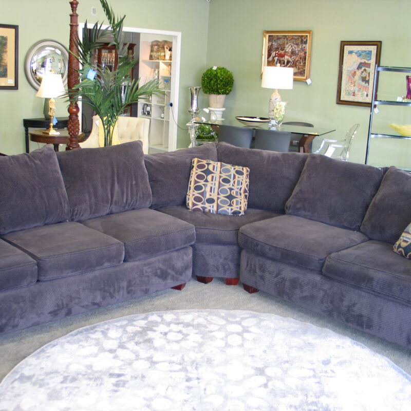 KLAUSSNER 3-Piece Sectional with Sofa Bed (Air Mattress); 96" x 96" x 30"