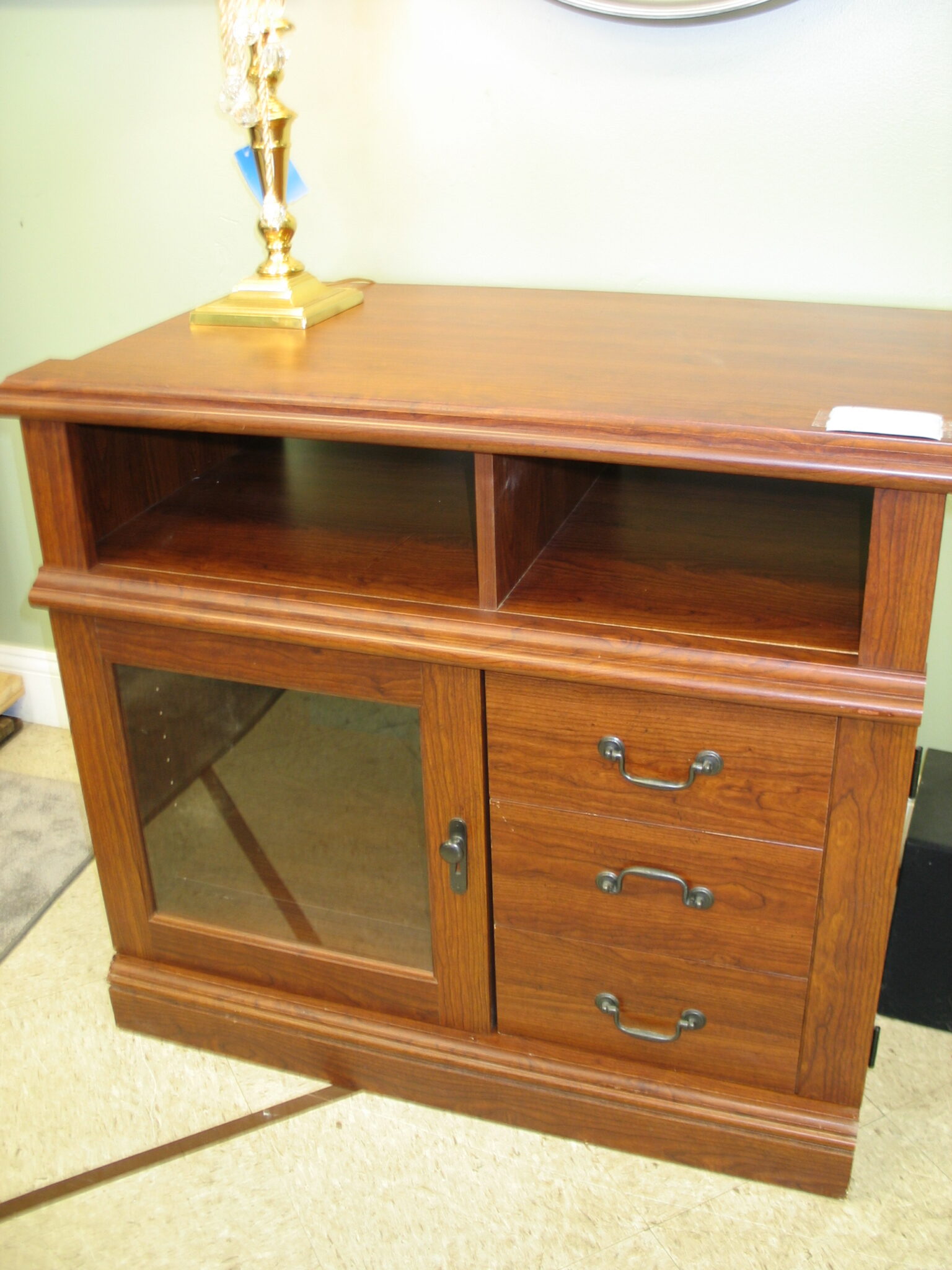 Two Door TV Console; 35.5" x 23" x 31"