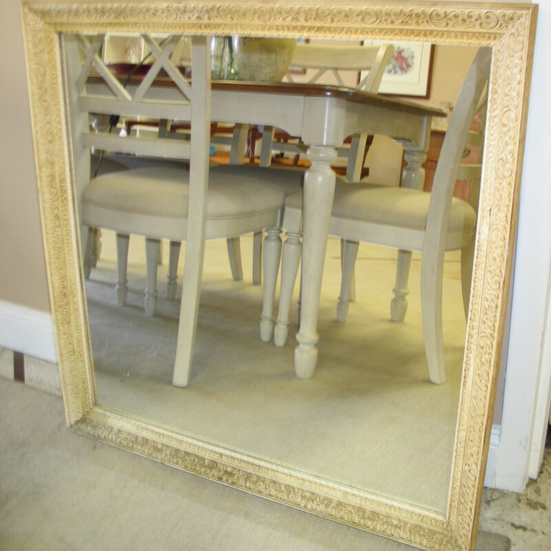 Vintage Gold Framed Mirror; 34" x 34"
