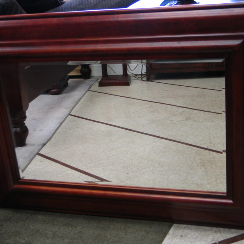 Wood Framed Mirror; 42" x 30"