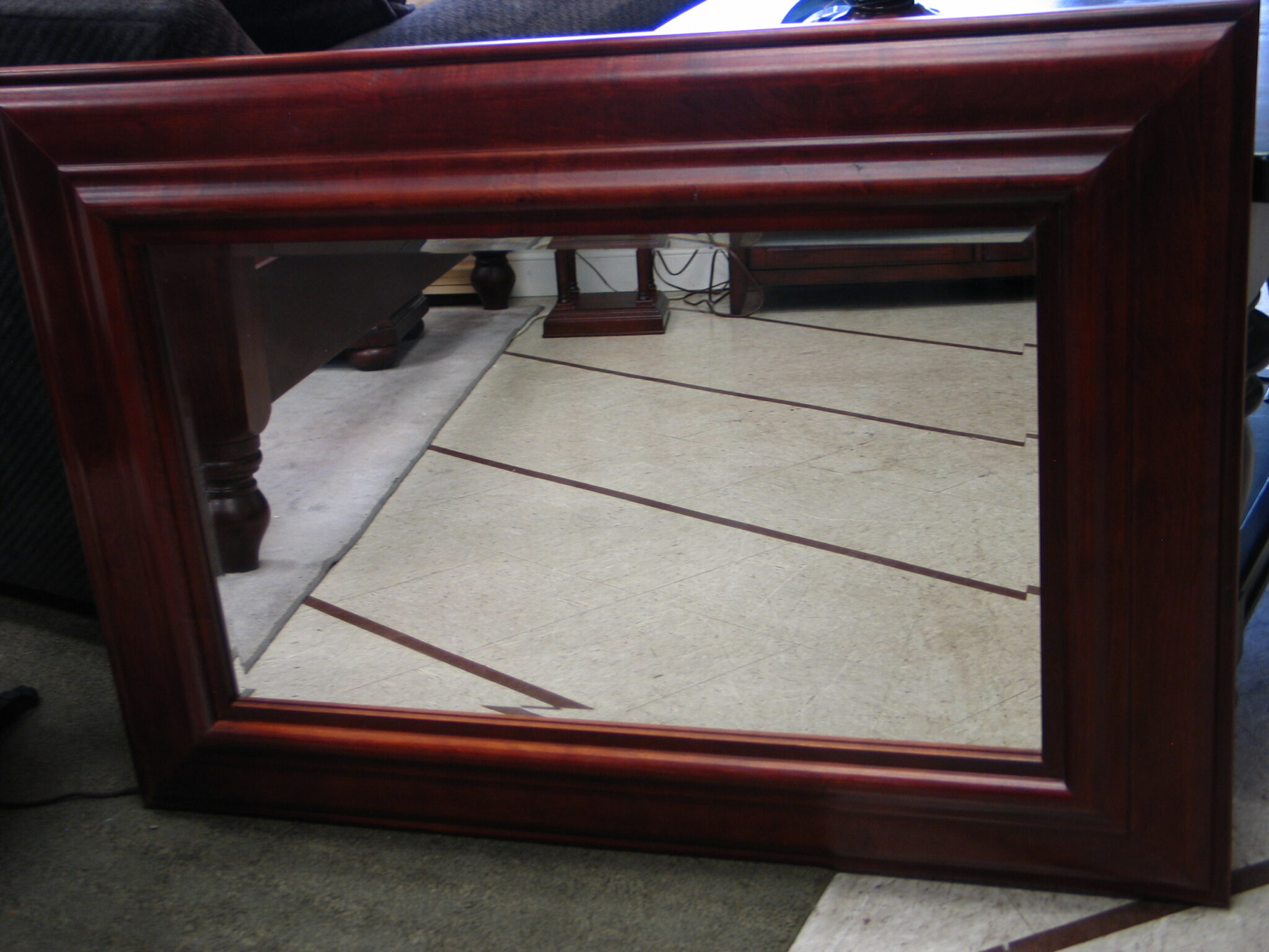 Wood Framed Mirror; 42" x 30"