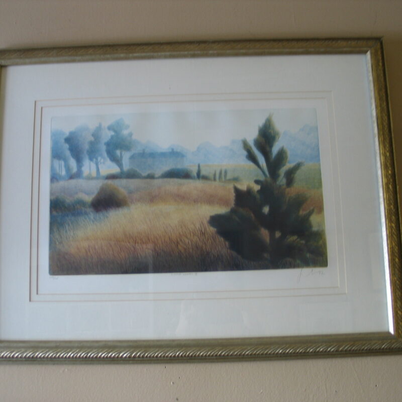 "Summer Mornings III" Landscape Lithograph (signed/numbered); 32" x 25"
