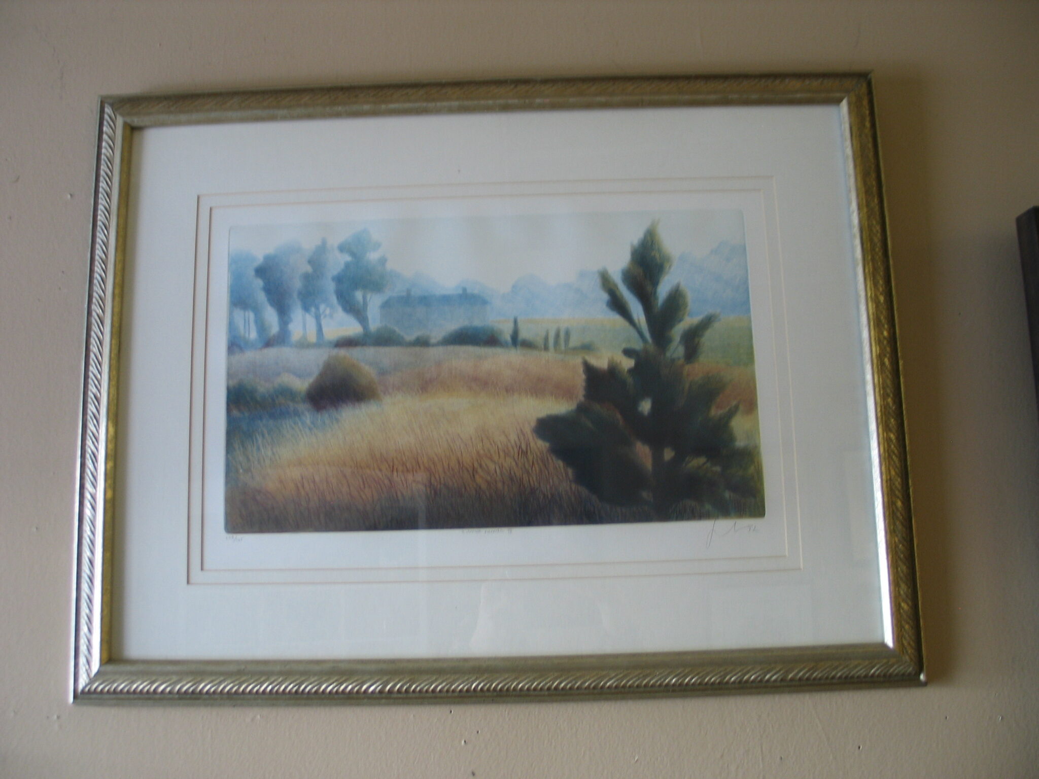 "Summer Mornings III" Landscape Lithograph (signed/numbered); 32" x 25"