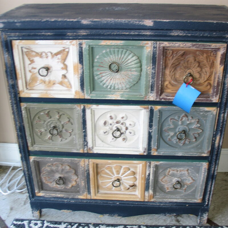 PIER 1 Multi-Color "Granada" 3-Drawer Chest; 30" x 13" x 32"