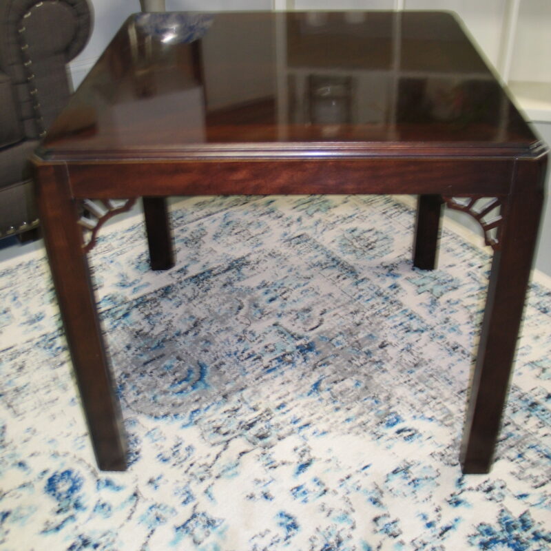 Dark Stain Table; 27" x 27" x 24" (some scratches)