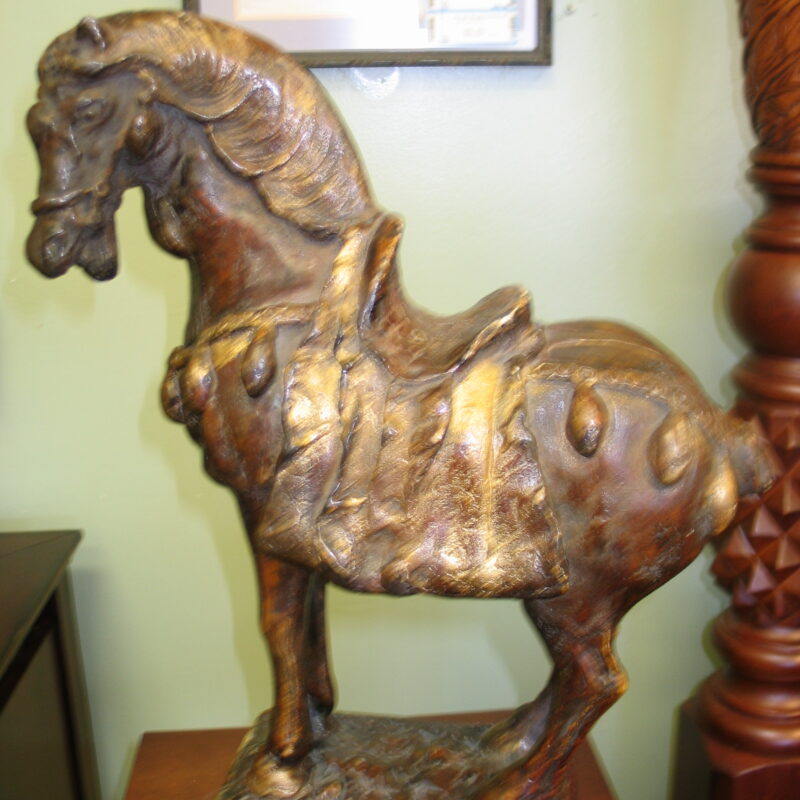 ATTILA'S Cast Stone Horse Sculpture; 14" x 6" x 17"