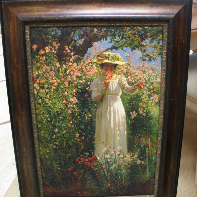 "Summer's Day in the Flower Garden" by Robert Payton Reid; 27" x 37"