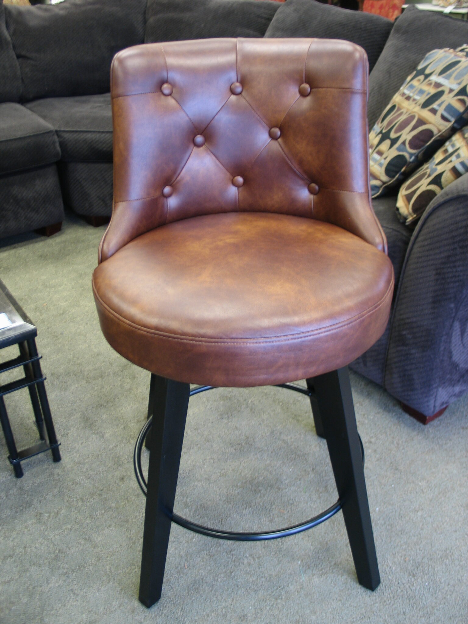 Brown 26" Swivel Counter Stool; 20" x 24" x 37"  (2) Available