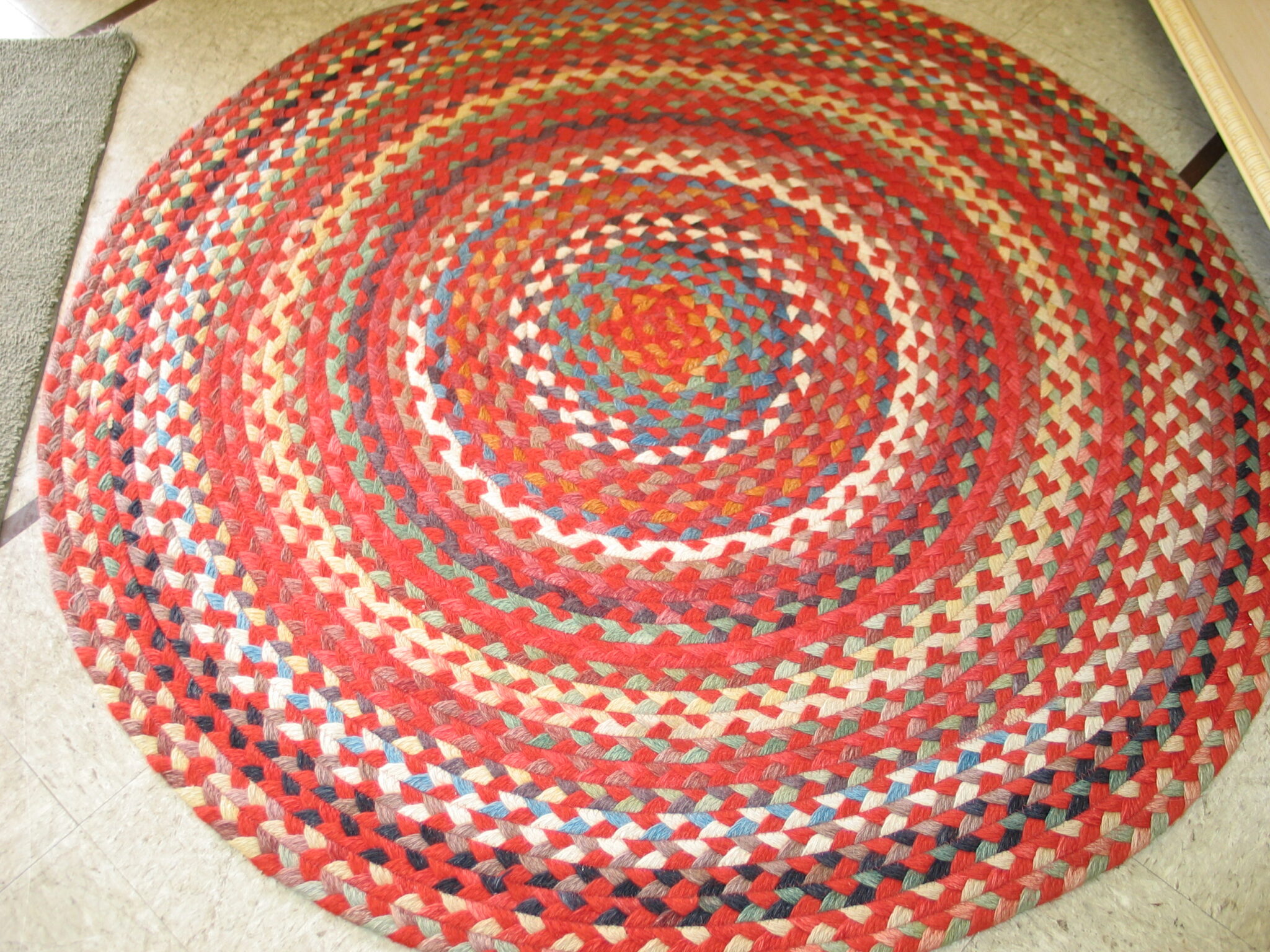 CAPEL 54" Round Braided Rug; 95% wool