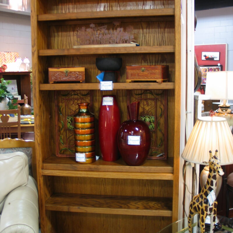 Wooden 6-Shelf Bookcase (5) adjustable shelves (1) Stationary Shelf; 42" x 12" x 84"