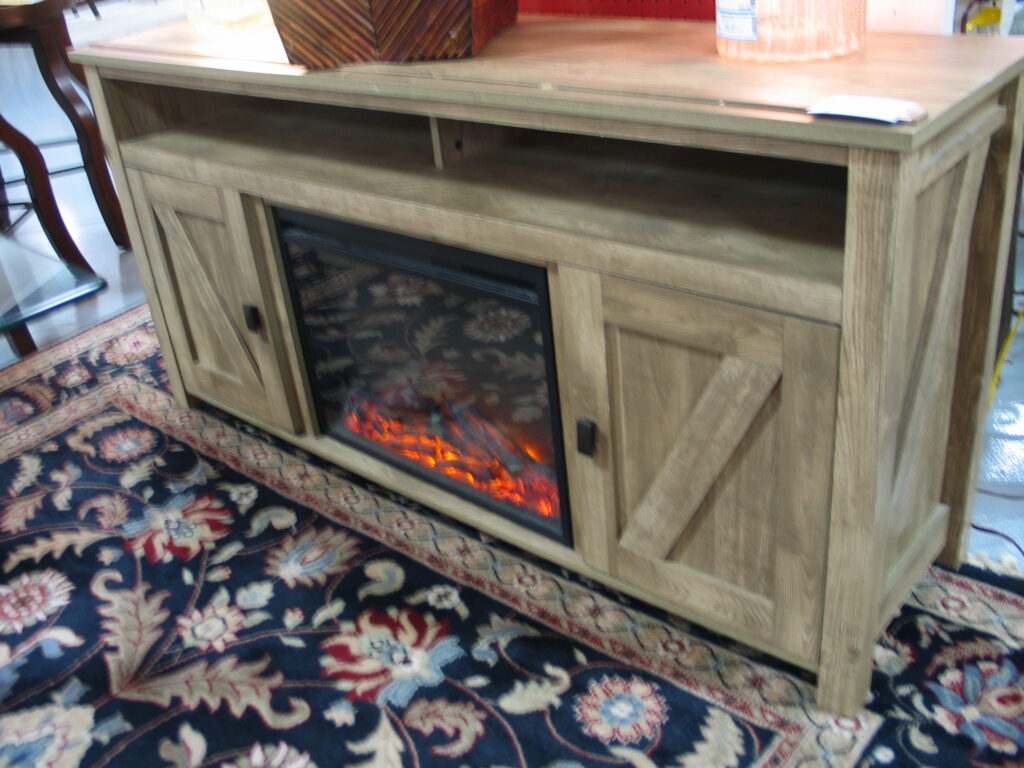TV Console with Electric Fireplace; 60