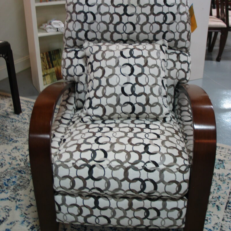 Push Back Upholstered Recliner; 29" x 38" x 40"