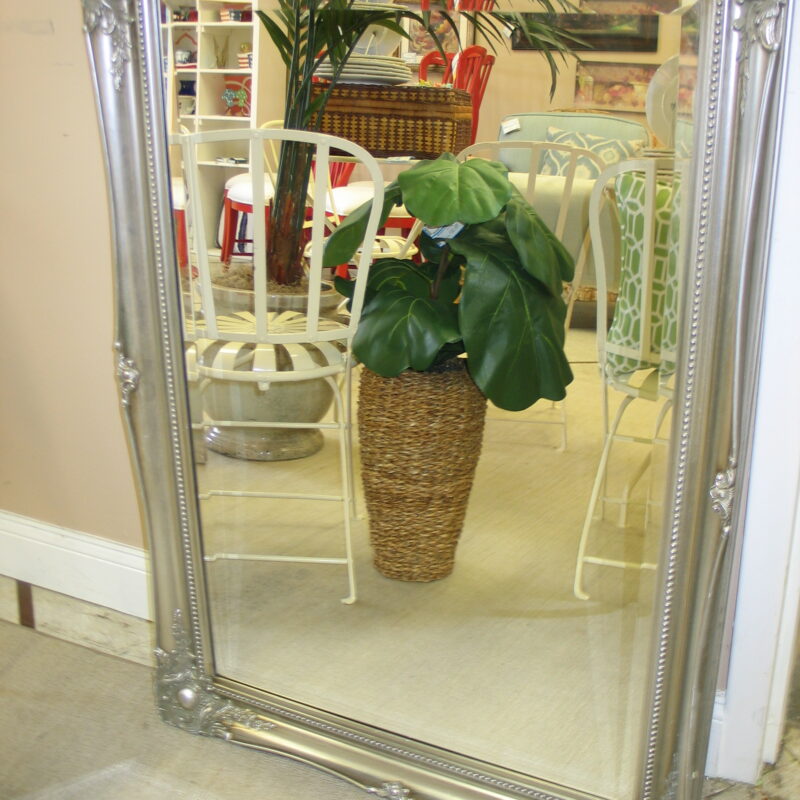 Ornate Silver Mirror; 30" x 42"