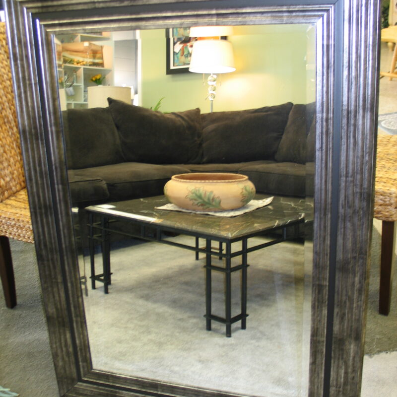 Pewter Finish Mirror; 33.5" x 46"