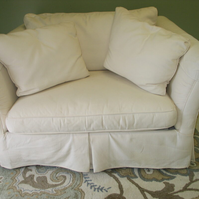 MILES TALBOT Slip Cover Loveseat with Pull-Out Bed; 58" x 38" x 34"