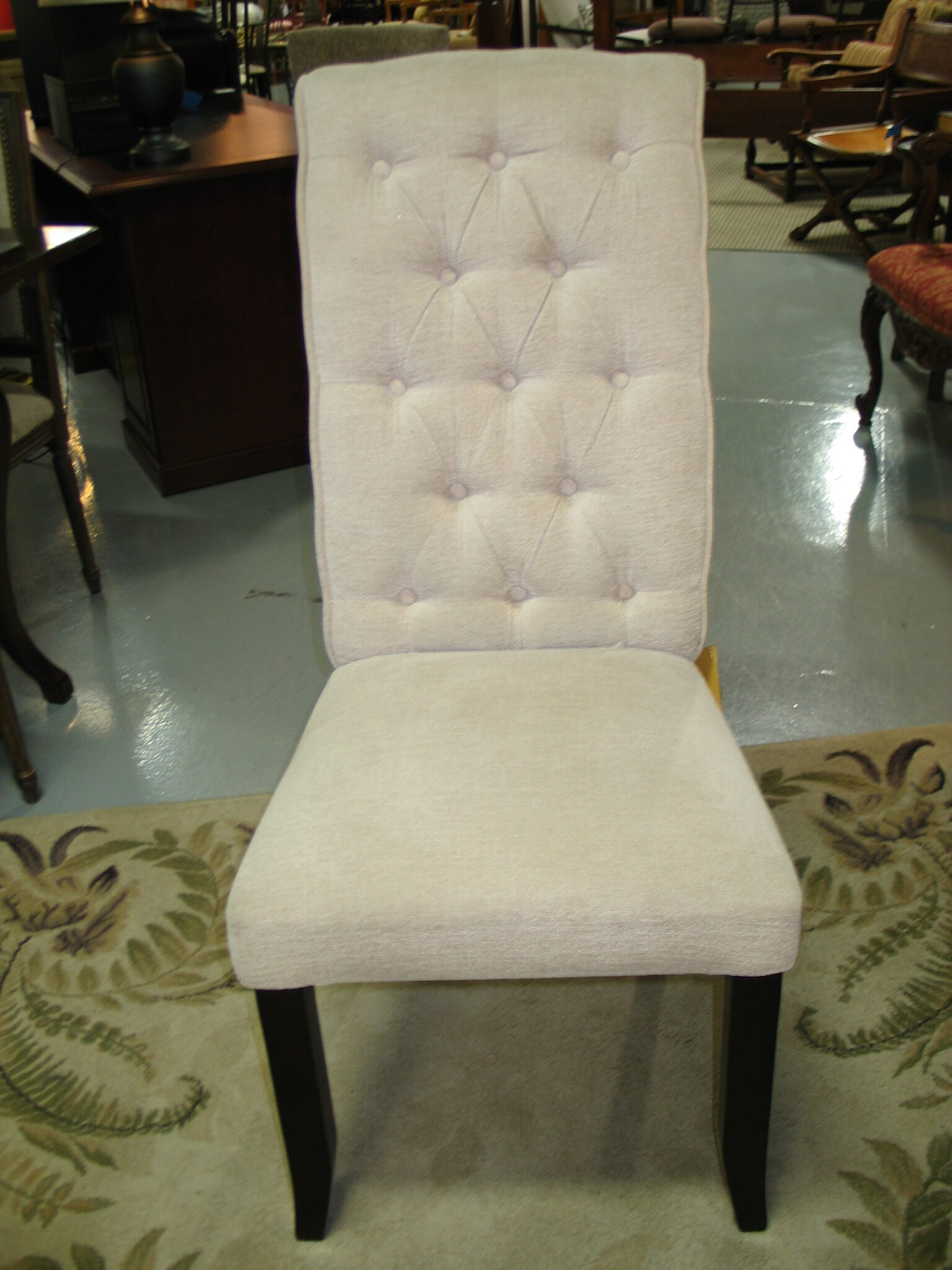 ASHLEY Light Brown Tufted Back Chair; 20" x 20" x 43"