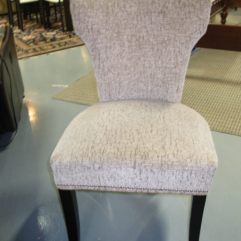 Brown Upholstered Chair with Nail Head Accents; 22" x 21" x 37"
