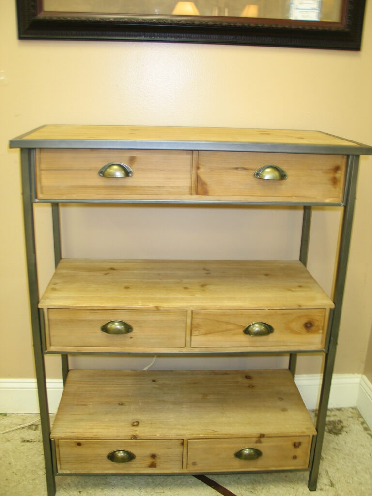 3-Tier, 6-Drawer Rustic Console; 33